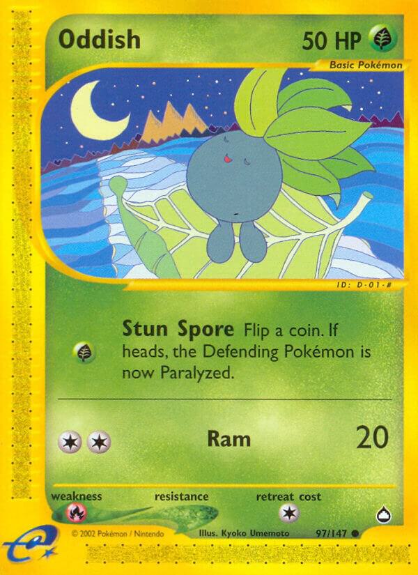 Oddish 097/147 card from Aquapolis