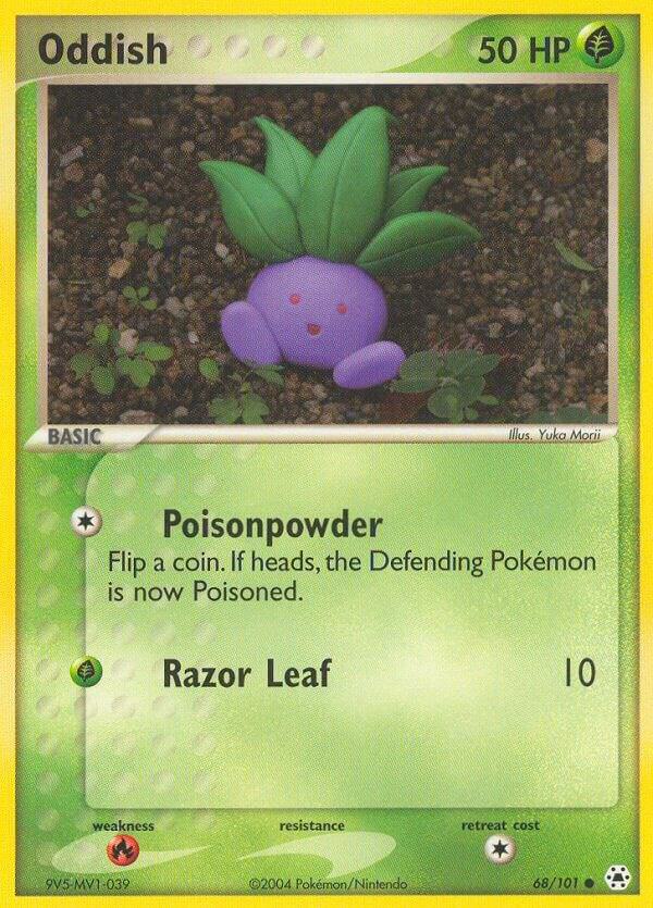 Oddish 68/101 card from Hidden Legends