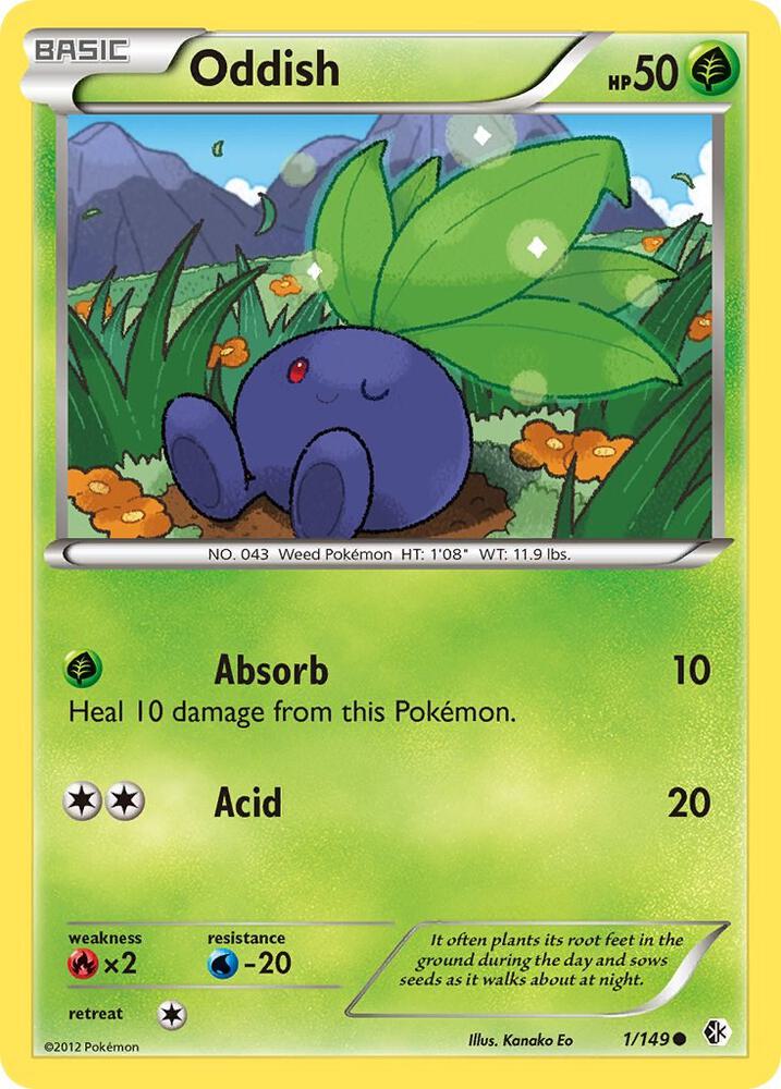 Oddish 1/149 card from Boundaries Crossed