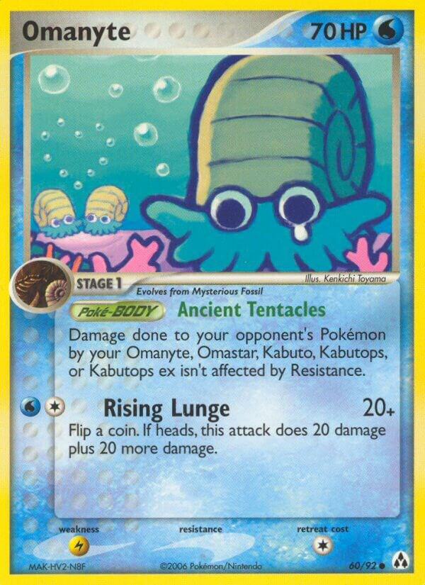 Omanyte 60/92 card from Legend Maker