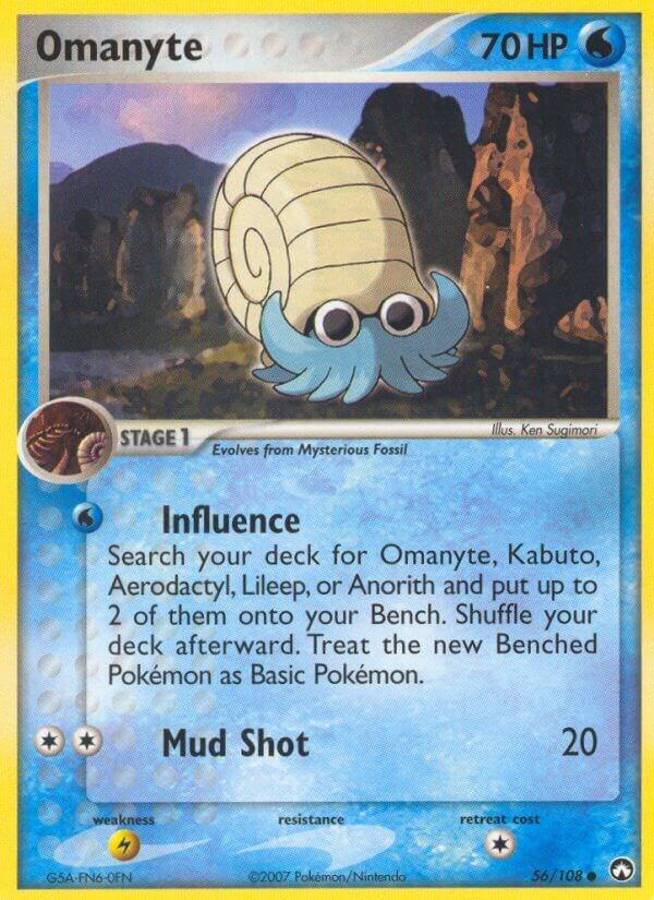 Omanyte 56/108 card from Power Keepers