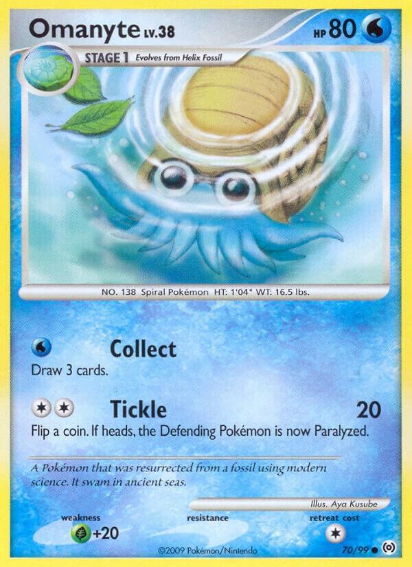 Omanyte 70/99 card from Arceus