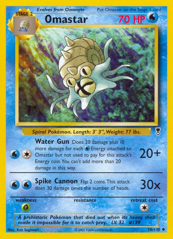 Omastar 058/110 card from Legendary Collection