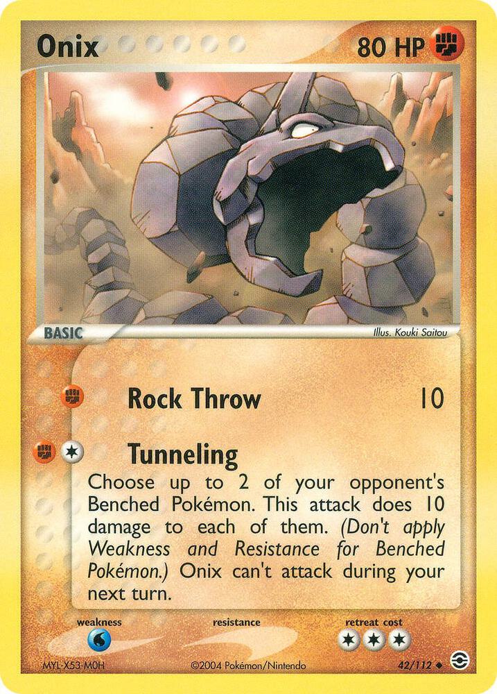 Onix 42/112 card from FireRed & LeafGreen