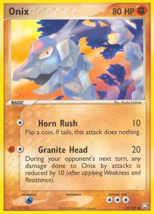 Onix 69/109 card from Team Rocket Returns