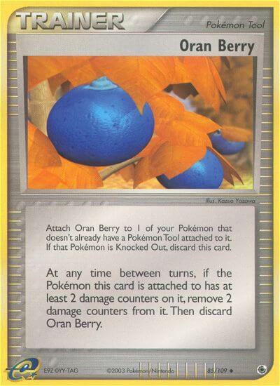 Oran Berry 85/109 card from Ruby and Sapphire