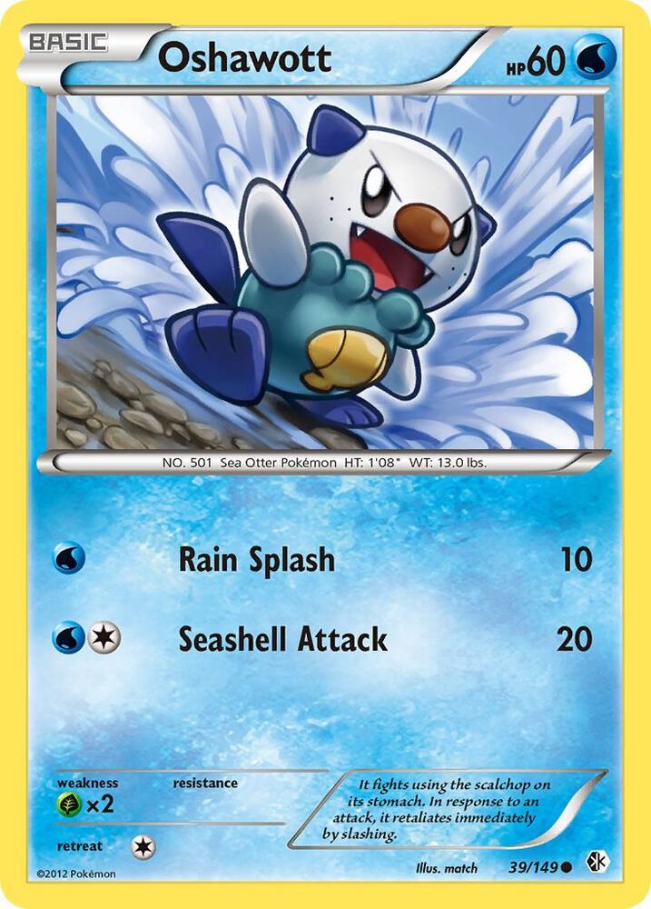 Oshawott 39/149 card from Boundaries Crossed