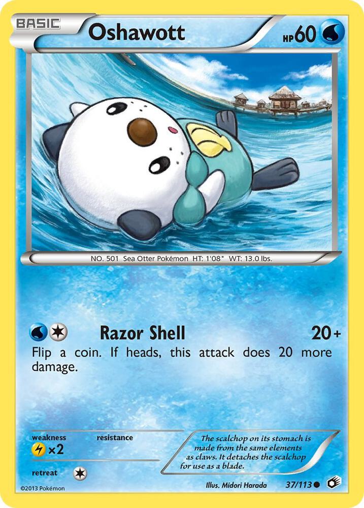 Oshawott 37/113 card from Legendary Treasures