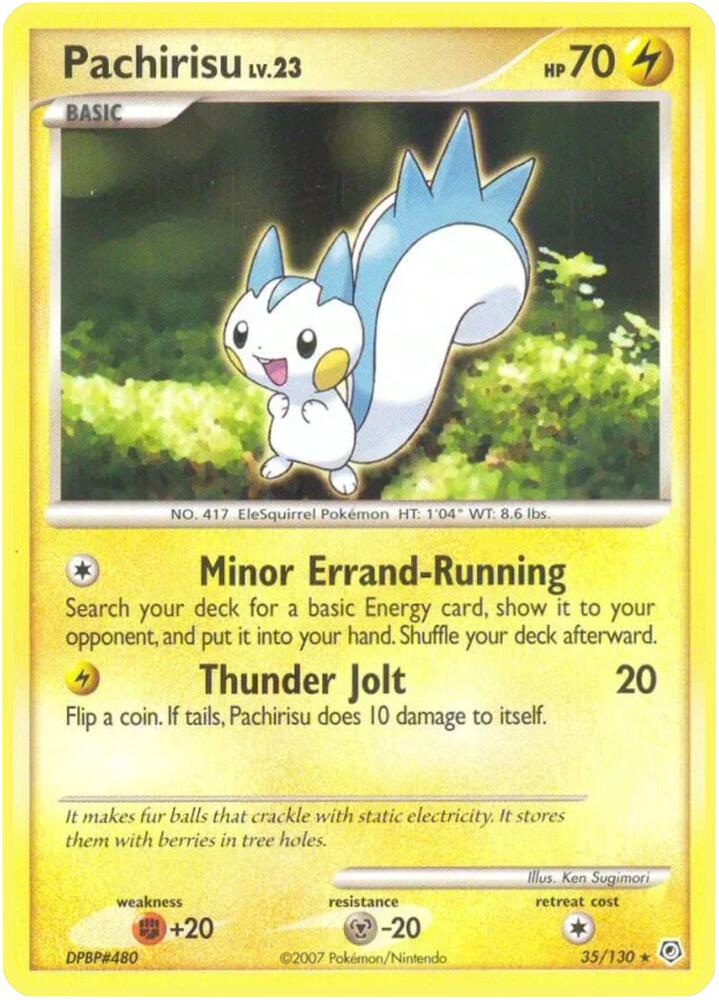 Pachirisu 35/130 card from Diamond and Pearl