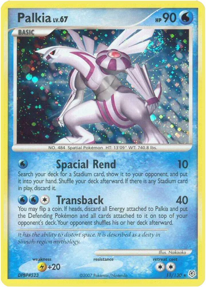 Palkia 11/130 card from Diamond and Pearl