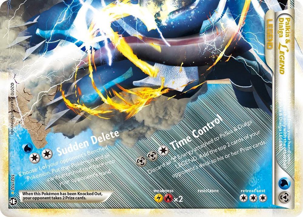 Palkia & Dialga Legend (Bottom) 102/102 card from Triumphant