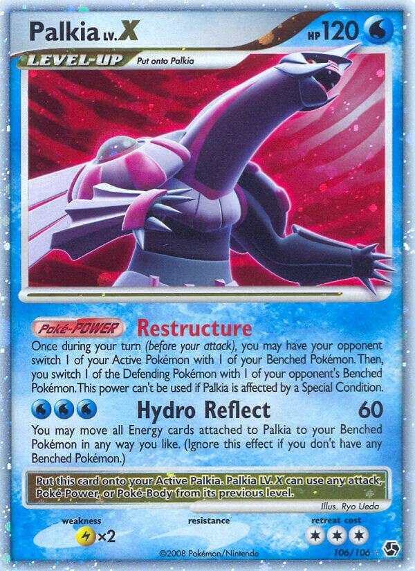 Palkia LV.X 106/106 card from Great Encounters