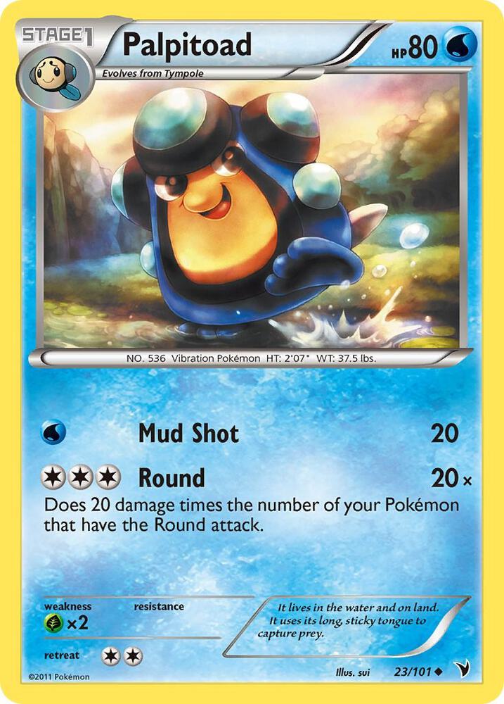 Palpitoad 23/101 card from Noble Victories
