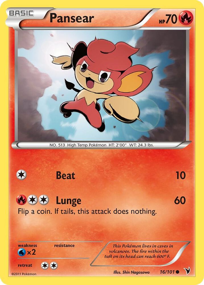 Pansear 16/101 card from Noble Victories