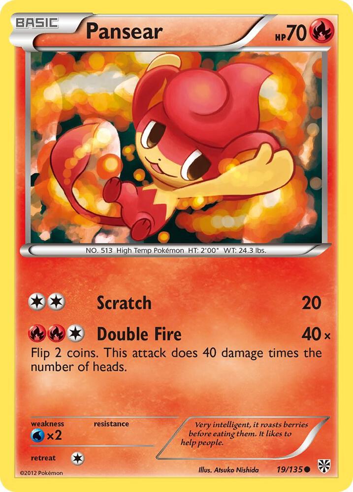 Pansear 19/135 card from Plasma Storm