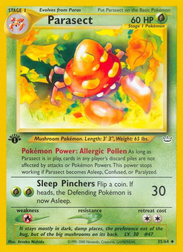 Parasect 35/64 card from Neo Revelation