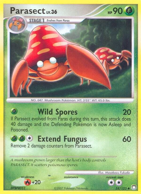 Parasect 58/123 card from Mysterious Treasures