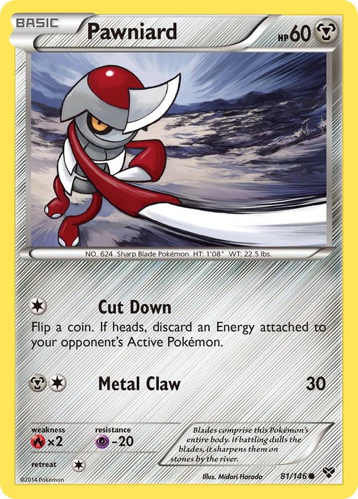 Pawniard 81/146 card from XY Base Set