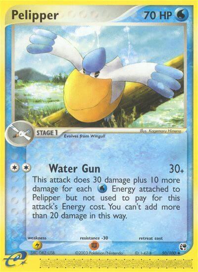 Pelipper 50/100 card from Sandstorm