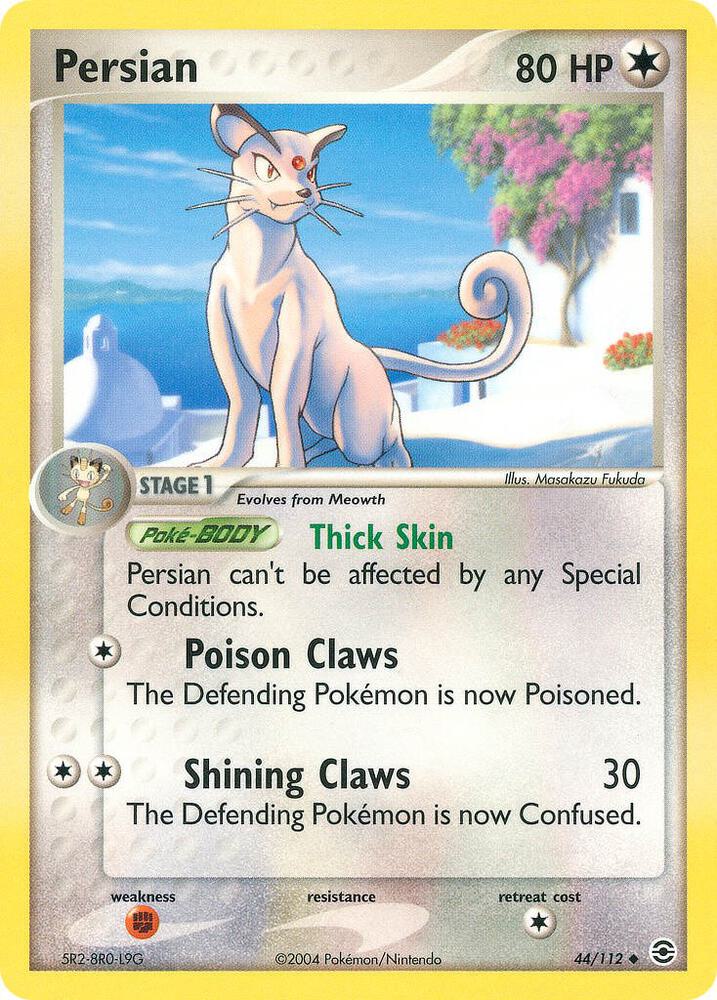 Persian 44/112 card from FireRed & LeafGreen