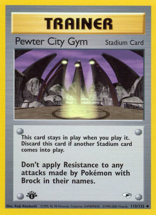 Pewter City Gym 115/132 card from Gym Heroes