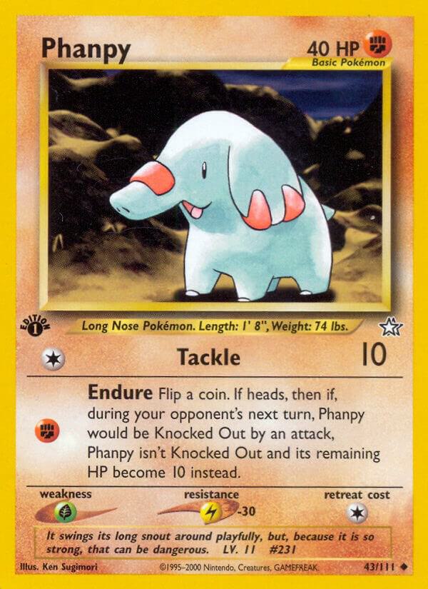 Phanpy 043/111 card from Neo Genesis
