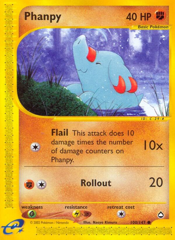 Phanpy 100/147 card from Aquapolis