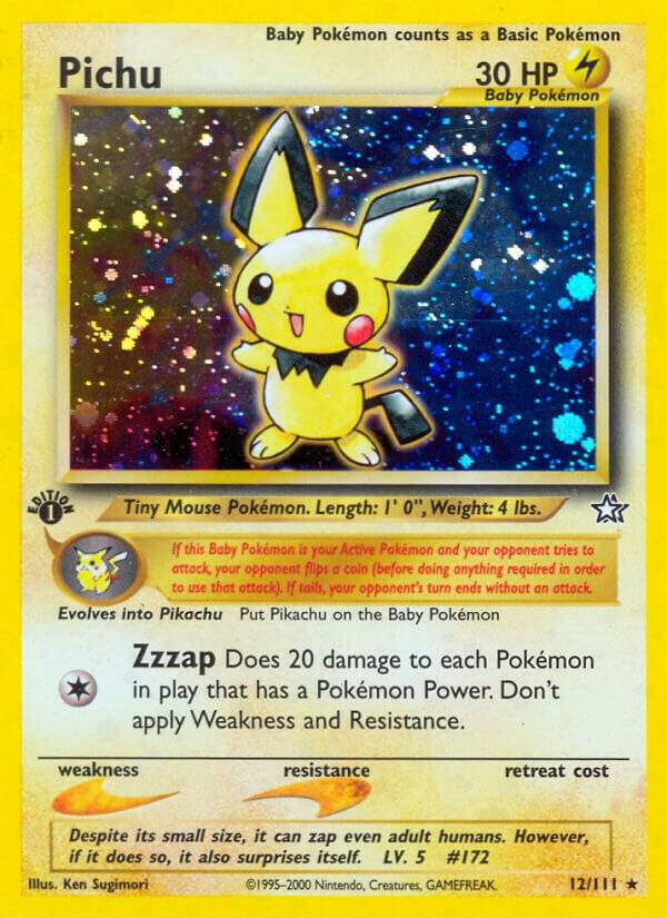 Pichu 012/111 card from Neo Genesis