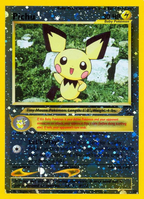 Pichu 35/53 card from WoTC Promo