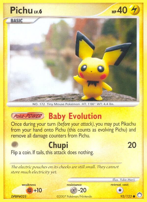 Pichu 93/123 card from Mysterious Treasures