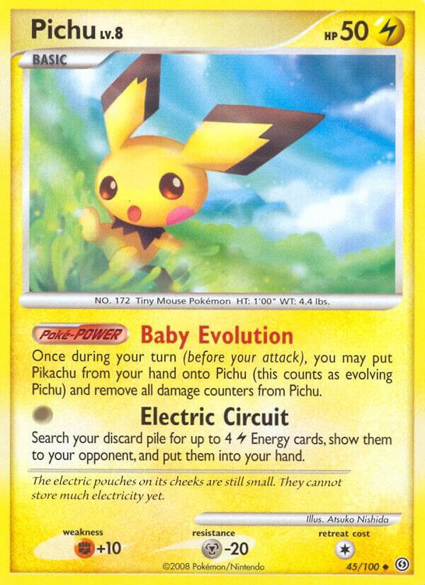 Pichu 45/100 card from Stormfront