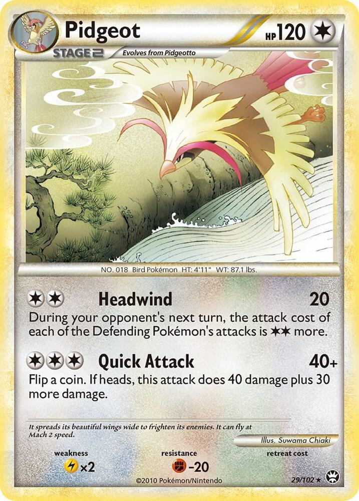 Pidgeot 29/102 card from Triumphant