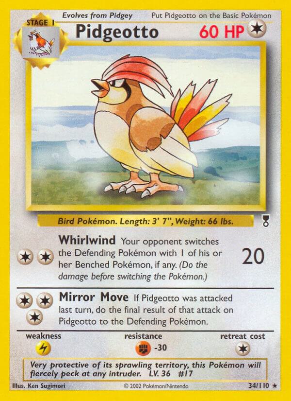 Pidgeotto 034/110 card from Legendary Collection