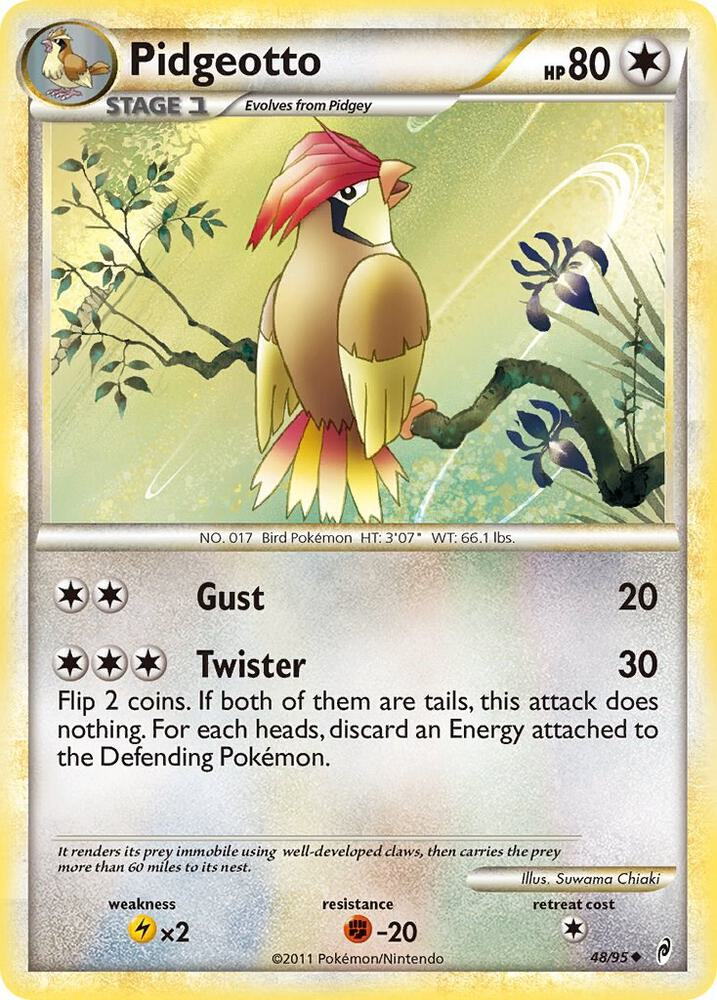 Pidgeotto 48/95 card from Call of Legends