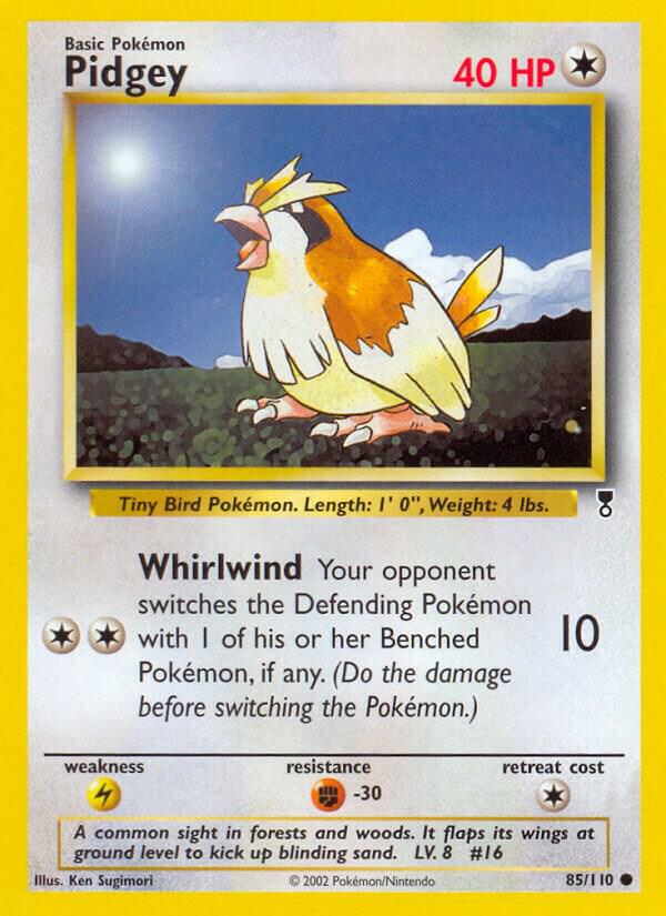 Pidgey 085/110 card from Legendary Collection