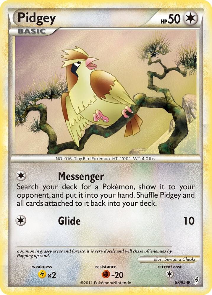 Pidgey 67/95 card from Call of Legends