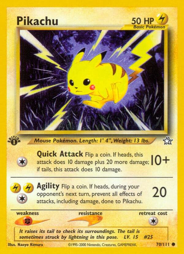 Pikachu 070/111 card from Neo Genesis