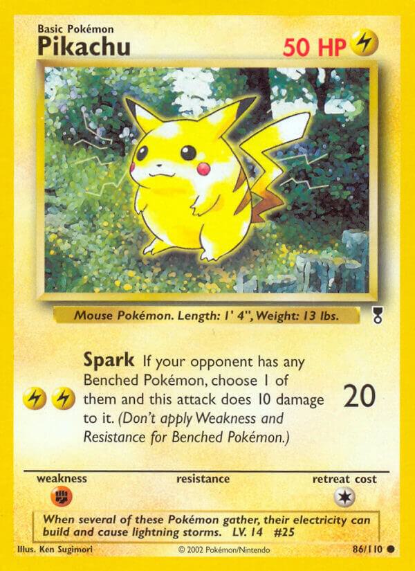 Pikachu 086/110 card from Legendary Collection