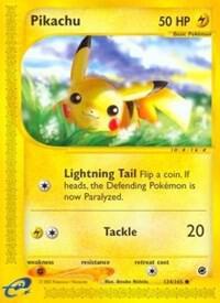 Pikachu 124/165 card from Expedition