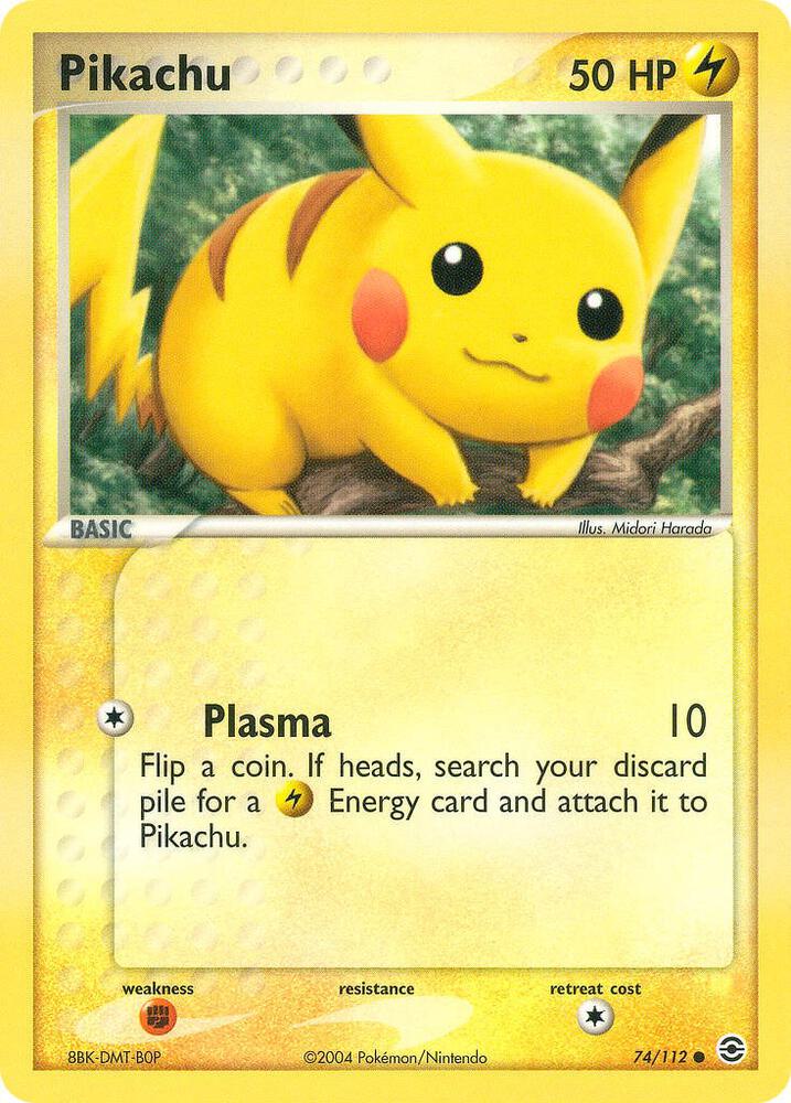 Pikachu 74/112 card from FireRed & LeafGreen
