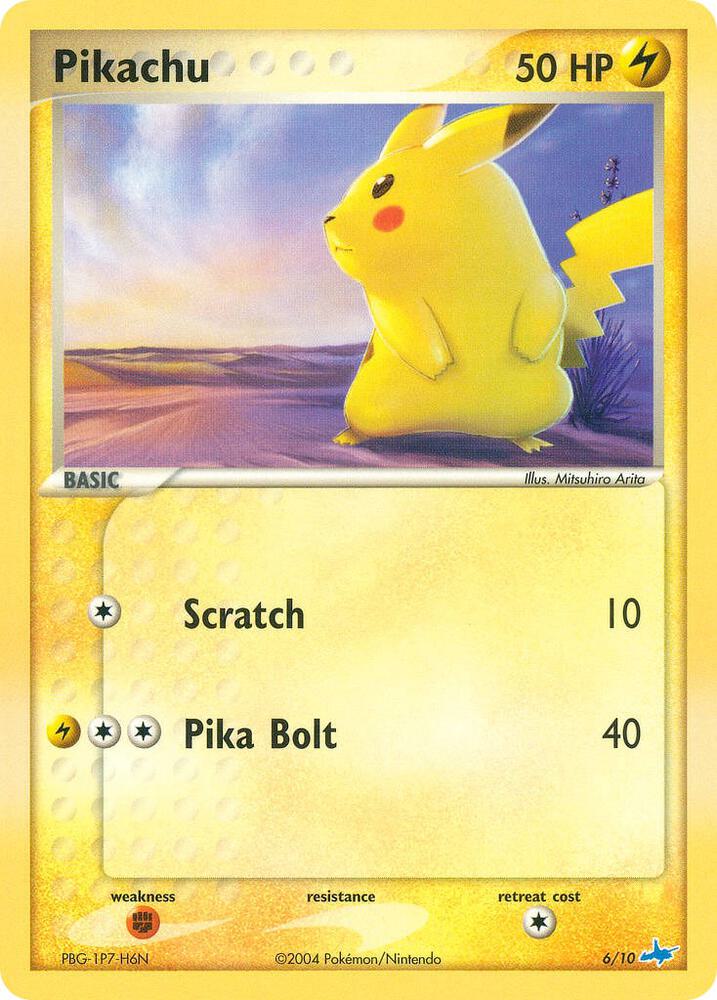 Pikachu 6/10 card from EX Trainer Kit 1: Latias & Latios