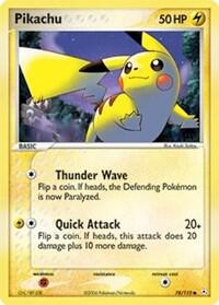 Pikachu 78/110 card from Holon Phantoms