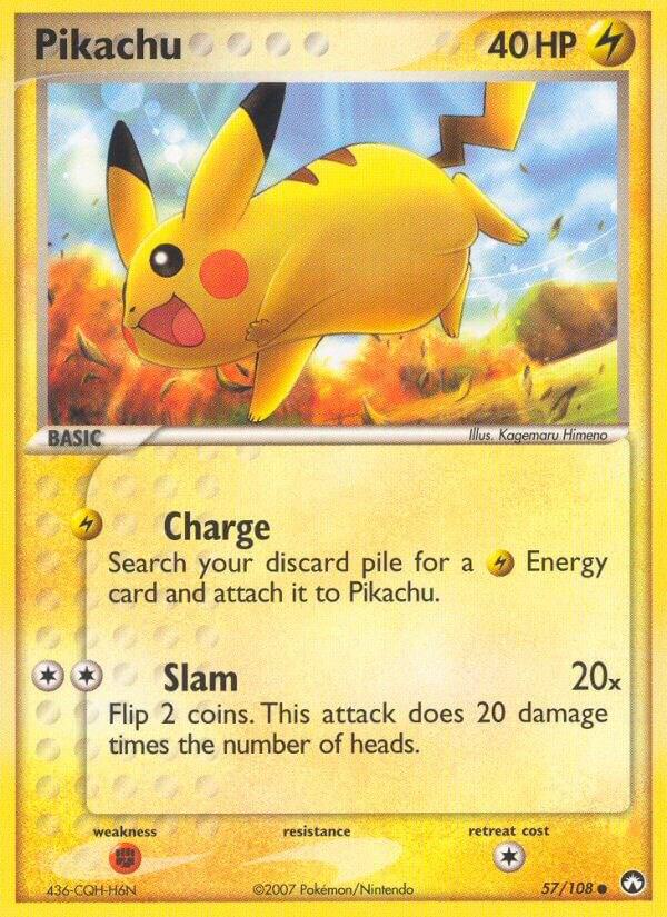Pikachu 57/108 card from Power Keepers