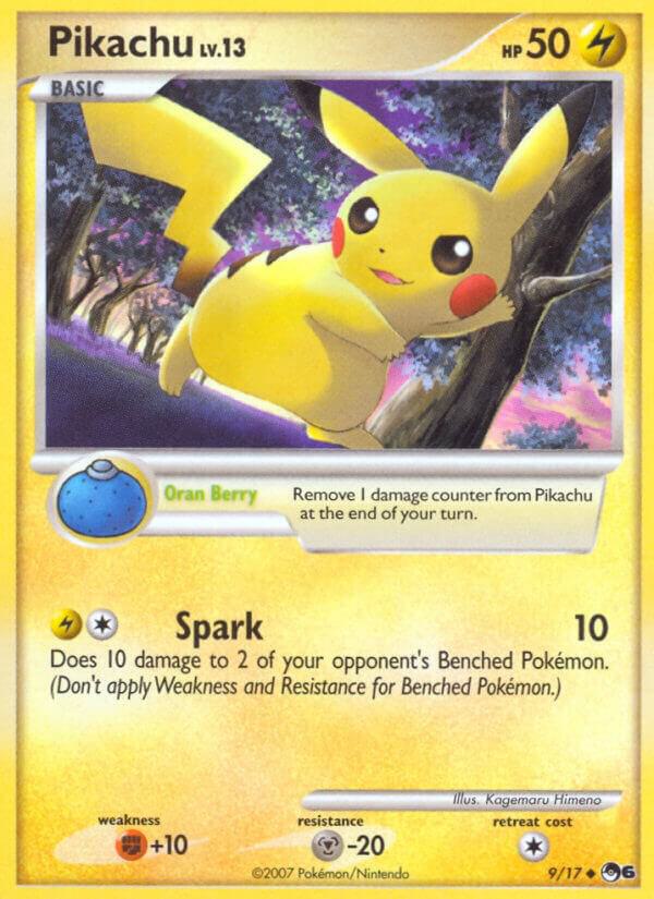 Pikachu 009/017 card from POP Series 6