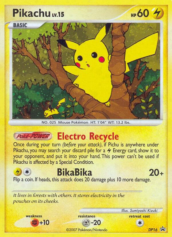Pikachu DP16 card from Diamond and Pearl Promos