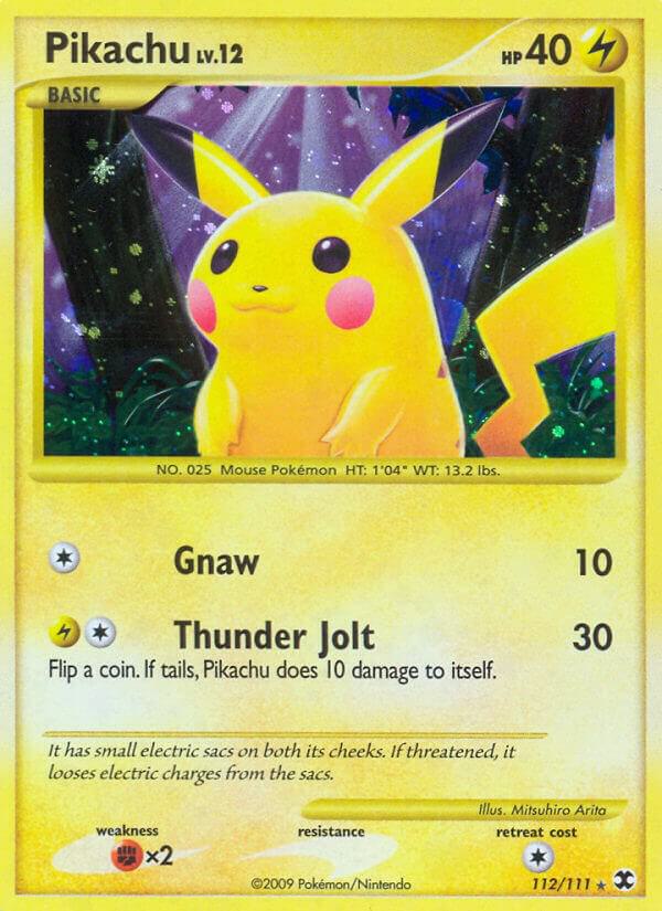 Pikachu 112/111 card from Rising Rivals
