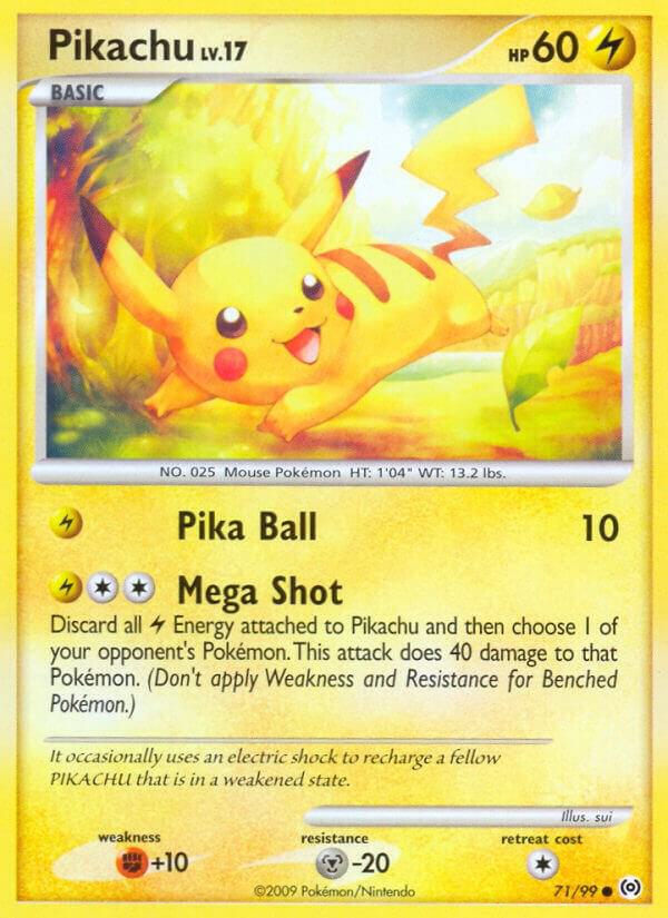 Pikachu 71/99 card from Arceus