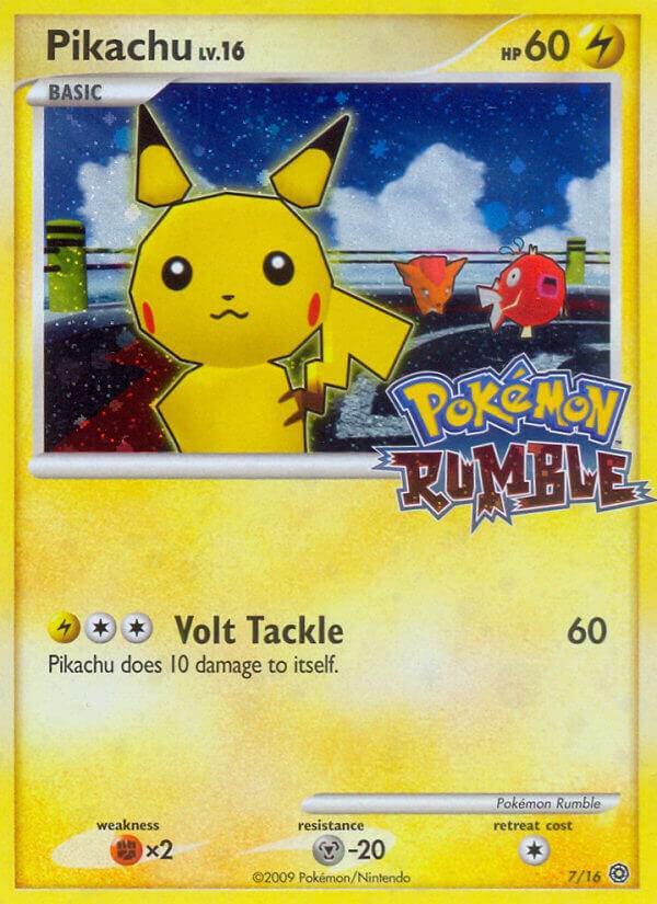 Pikachu 7 card from Rumble
