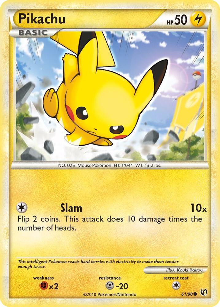 Pikachu 61/90 card from Undaunted