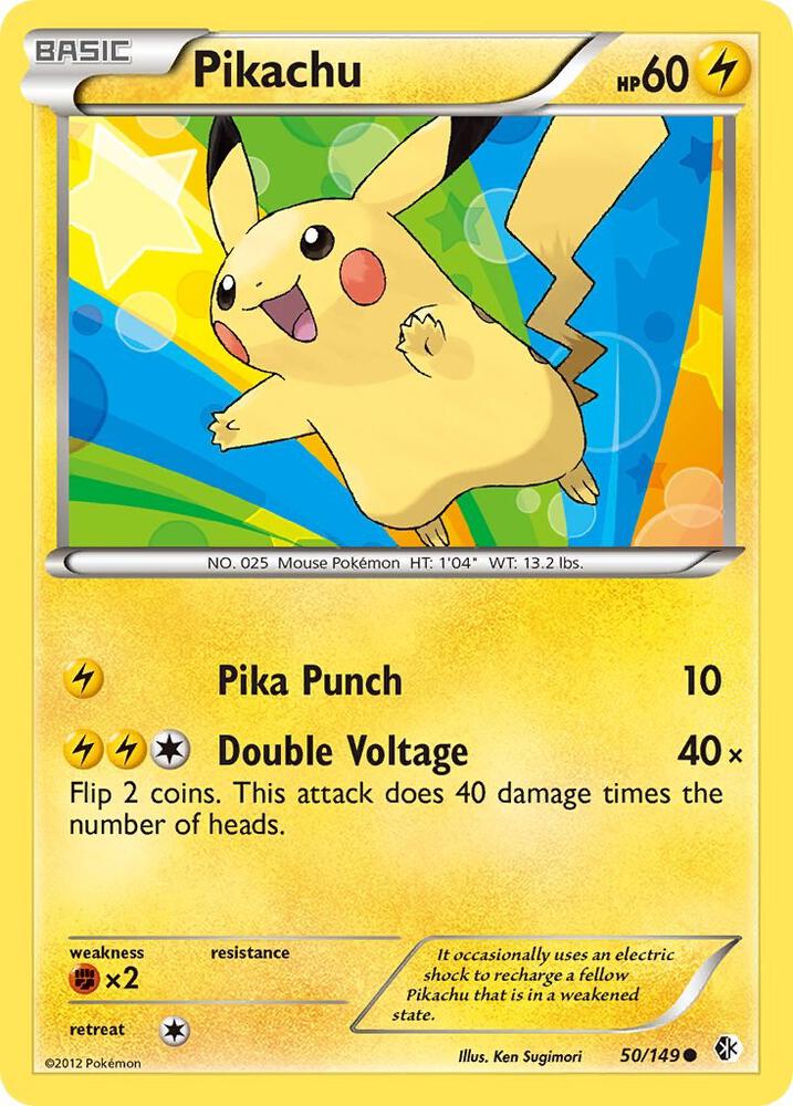 Pikachu 50/149 card from Boundaries Crossed